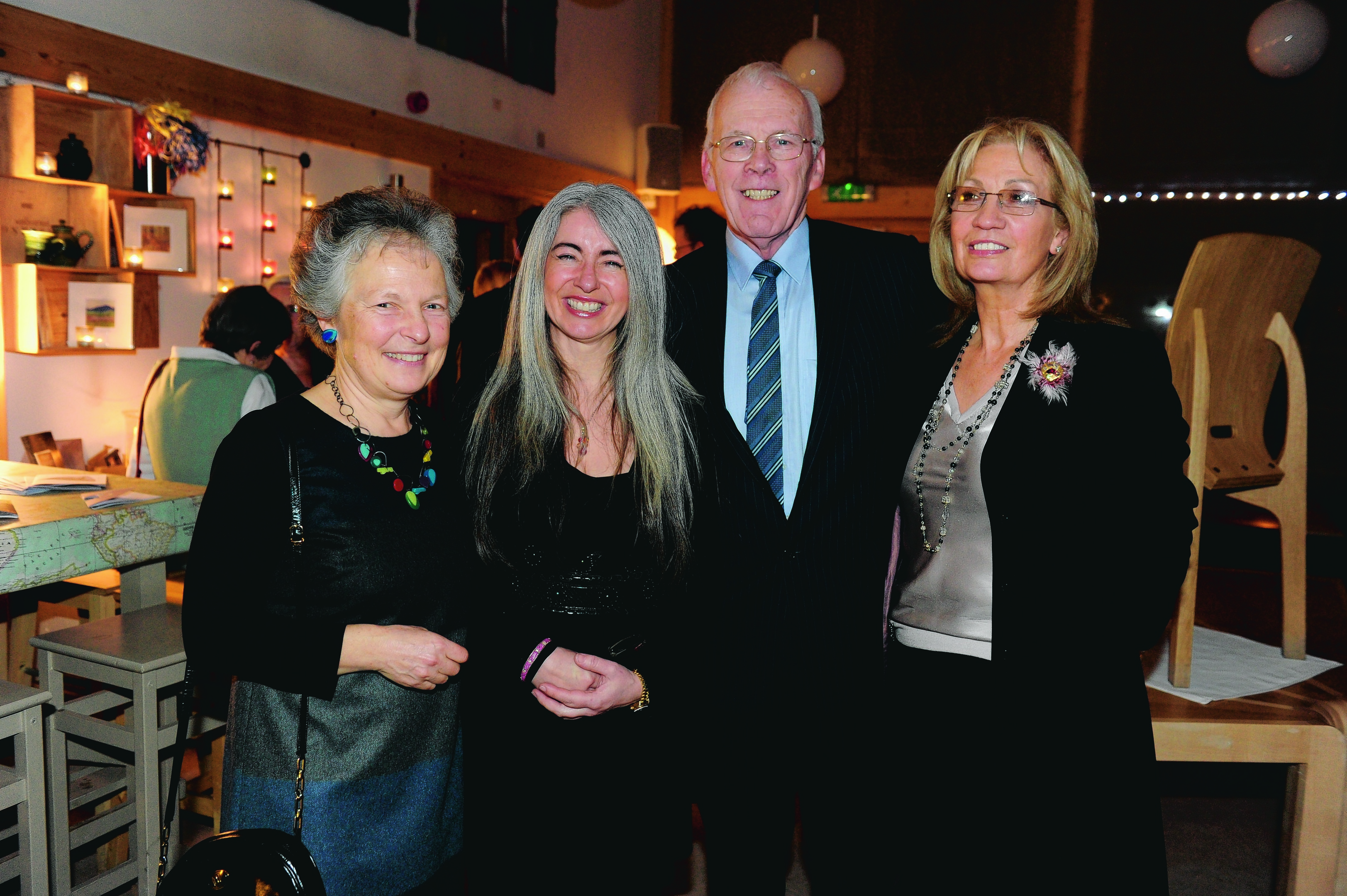 Fiona Hope, Dame Evelyn Glennie, Sir Ian Wood and Lady Helen Wood.