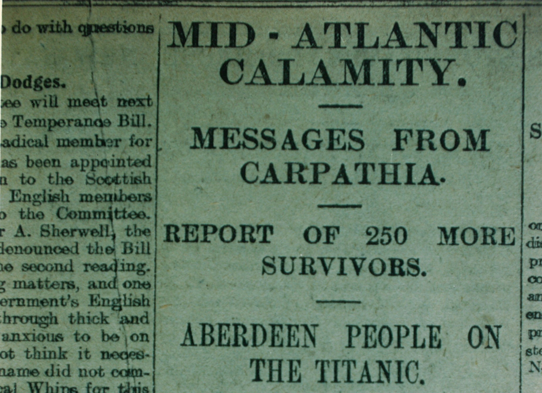 The Press and Journal's front page the Thursday after the Titanic disaster is the only piece of coverage that could have lead to the well-versed myth