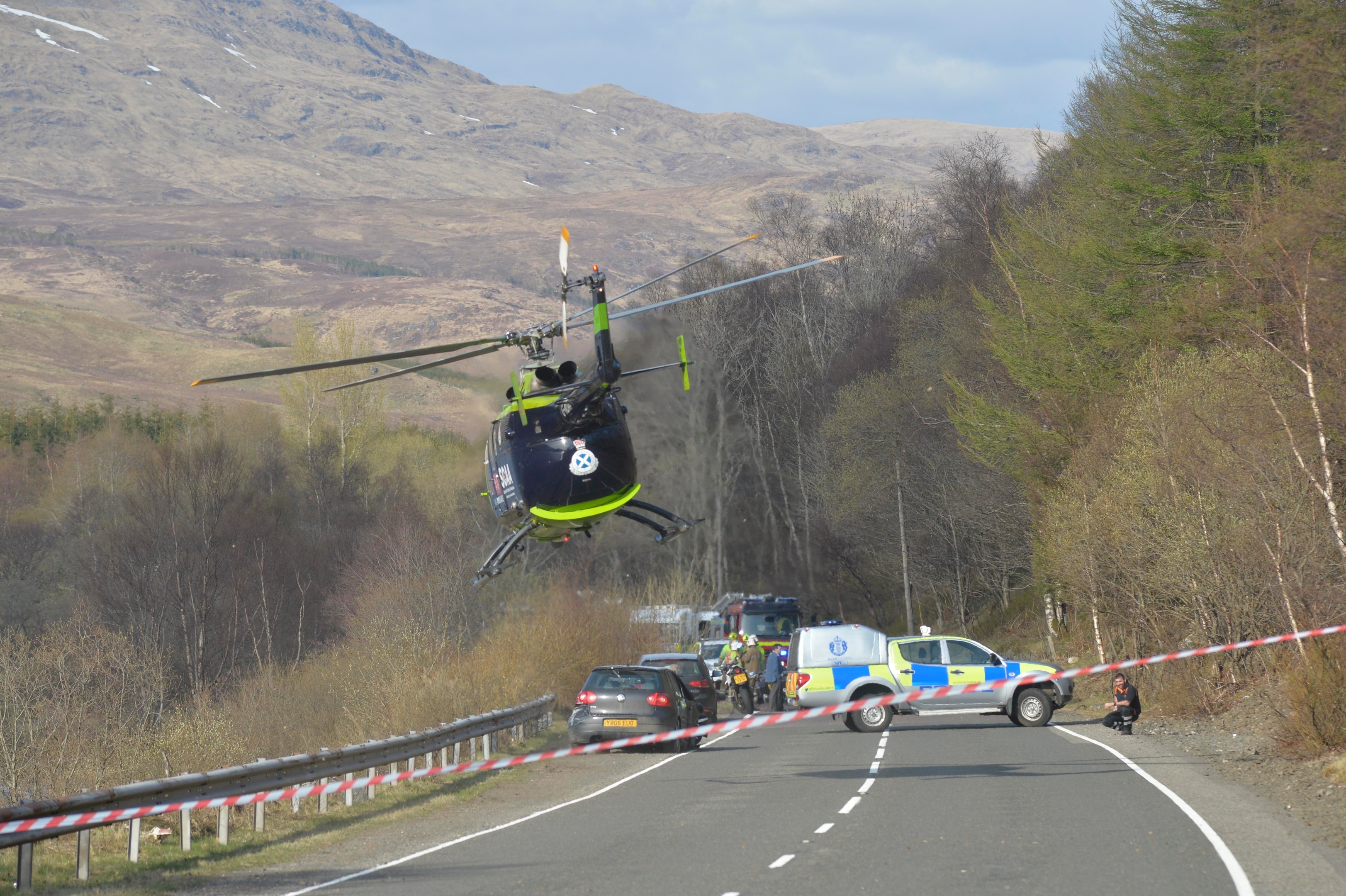 The crash happened  yesterday, one mile south of Crianlarich