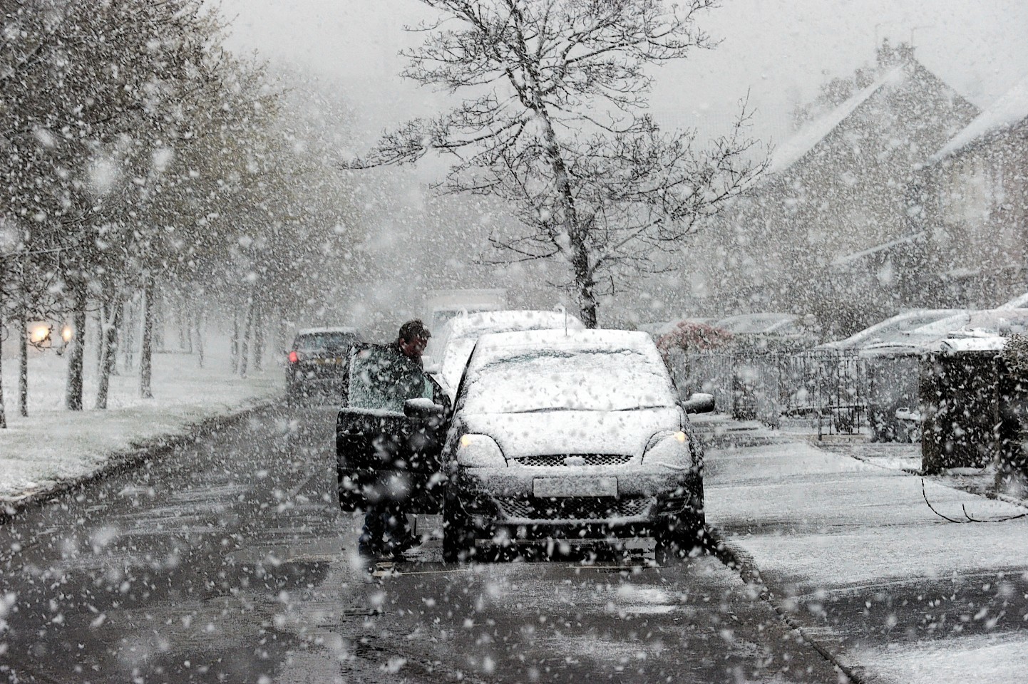 Snow in Aberdeen. Picture by KEVIN EMSLIE