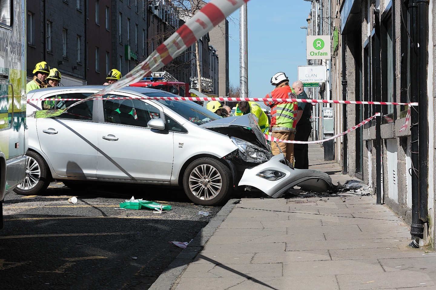 The runaway car crashed into the front of a gift shop