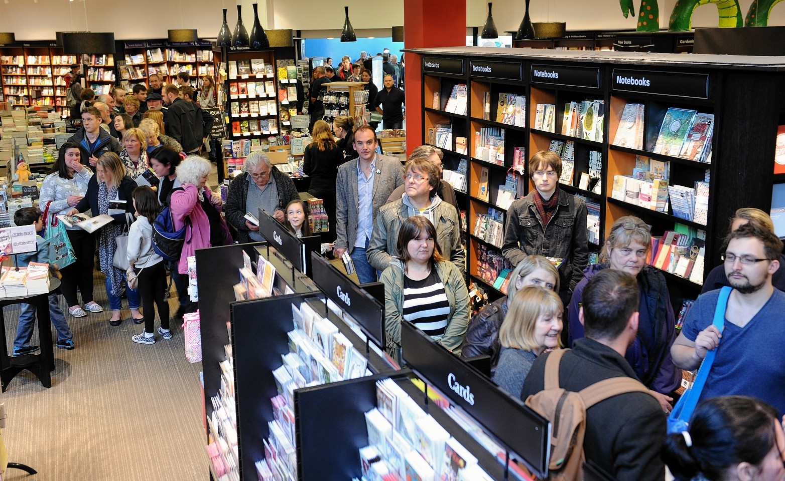 Hundreds of Salmond supporters queued at Waterstones in Inverness