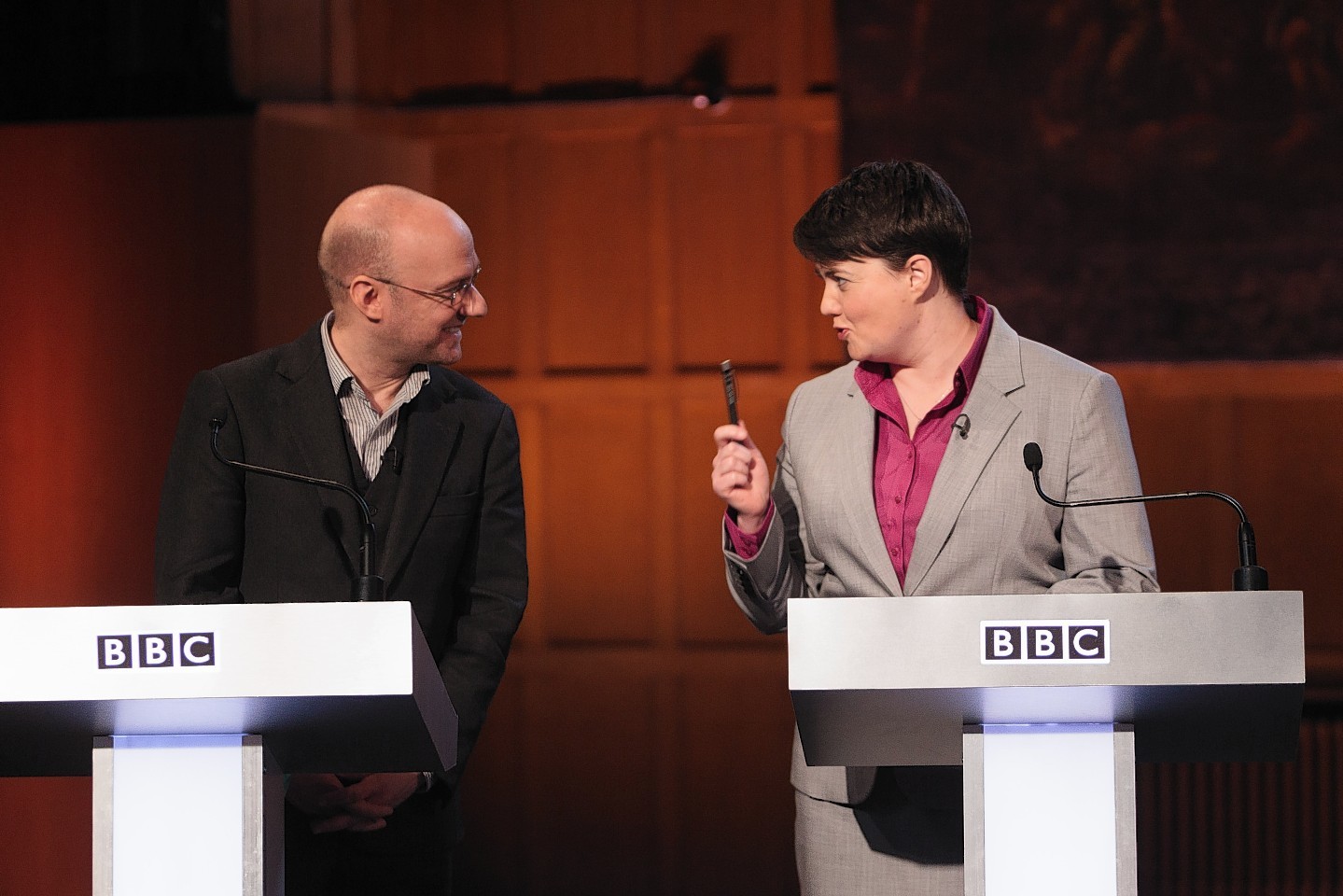 Party leaders at the Scottish Leaders Debate in Aberdeen