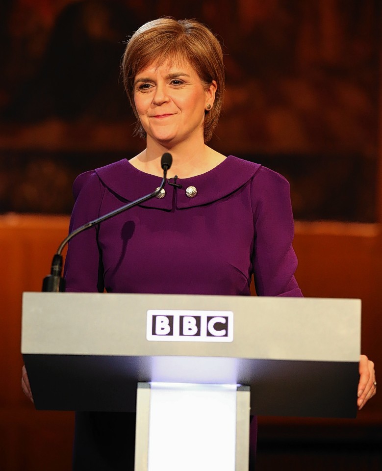 Nicola Sturgeon at the Scottish Leaders Debate in Aberdeen
