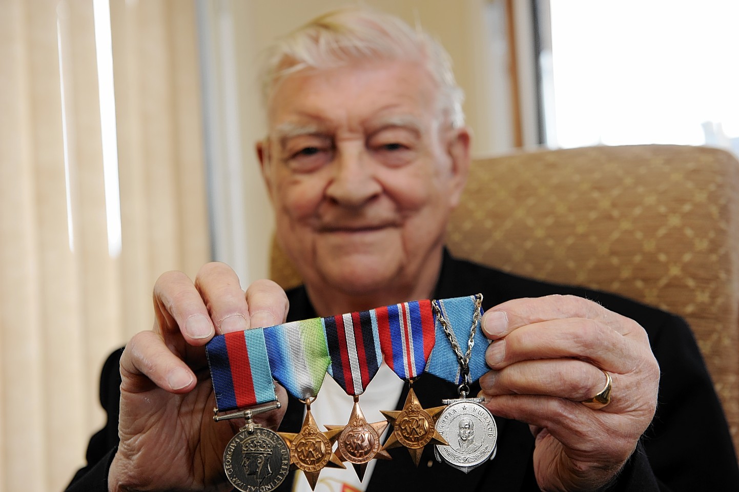 Arctic Convoy veteran, Bob Owen, has been invited by the Russian Government to St Petersburg for victory Day celebrations on May 8, picture by Kenny Elrick