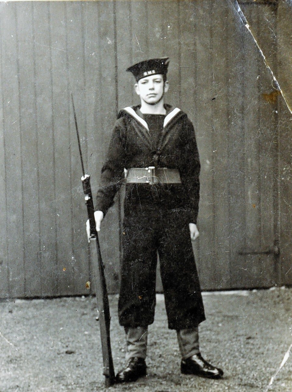 Arctic Convoy veteran, Bob Owen, as a boy sailor in 1941