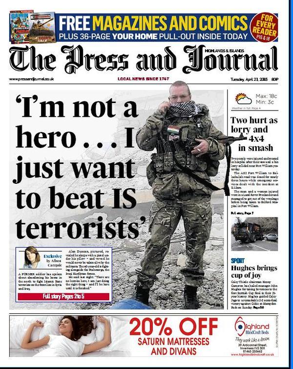 The Press and Journal newspaper front page