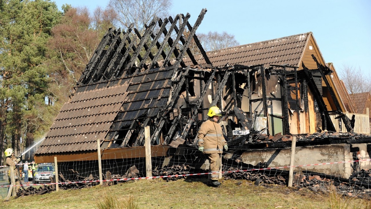 The chalet has been left seriously damaged, despite firefighters best efforts