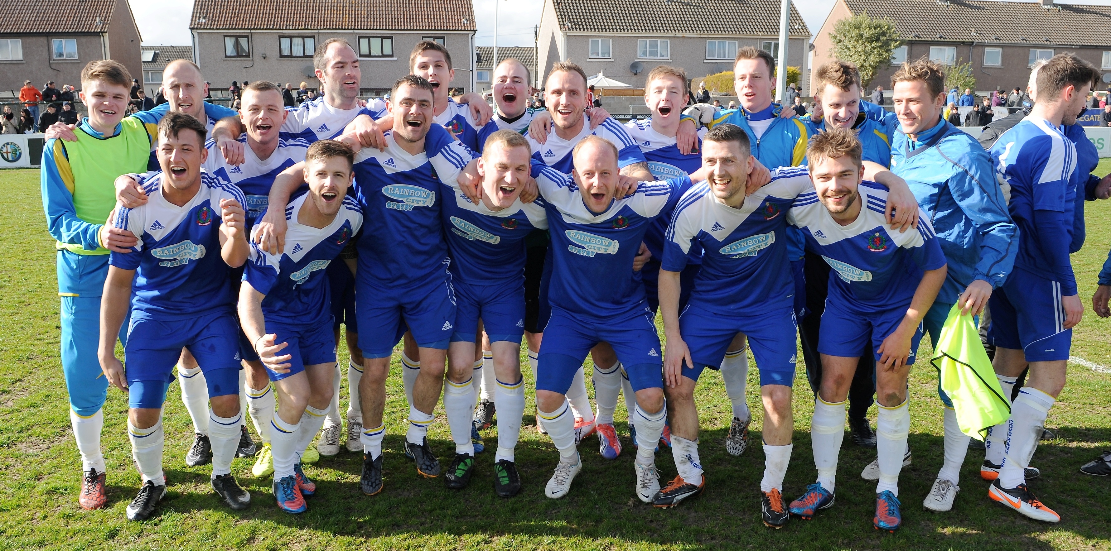 Cove celebrate their cup final victory