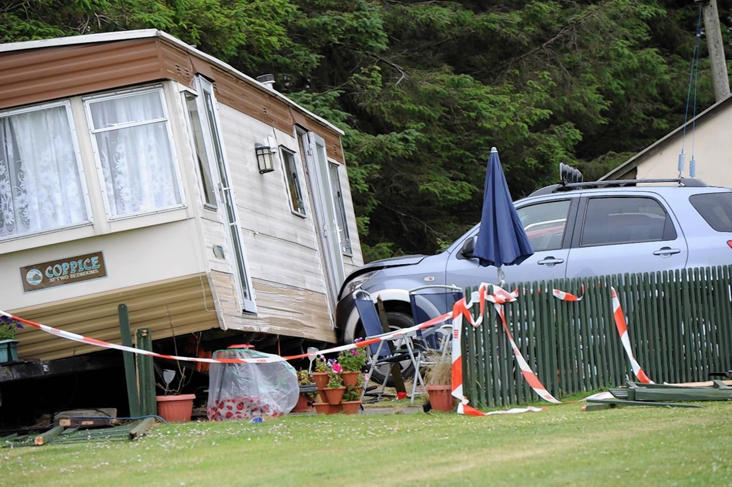 The tragic accident happened at East Balthangie Caravan Park, near Cuminestown.
