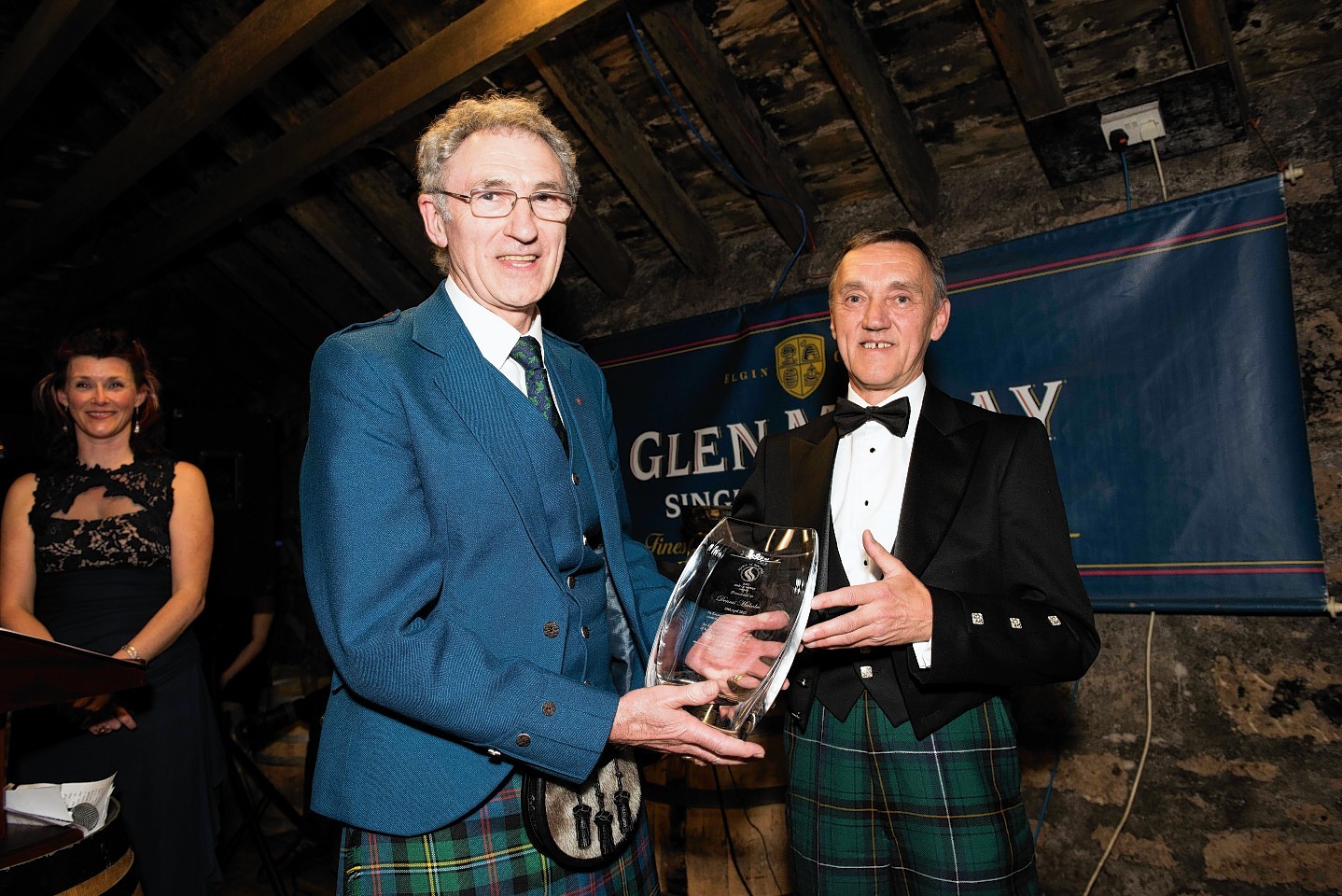 Dennis Malcolm receives  Spirt of Speyside Whisky Festival award