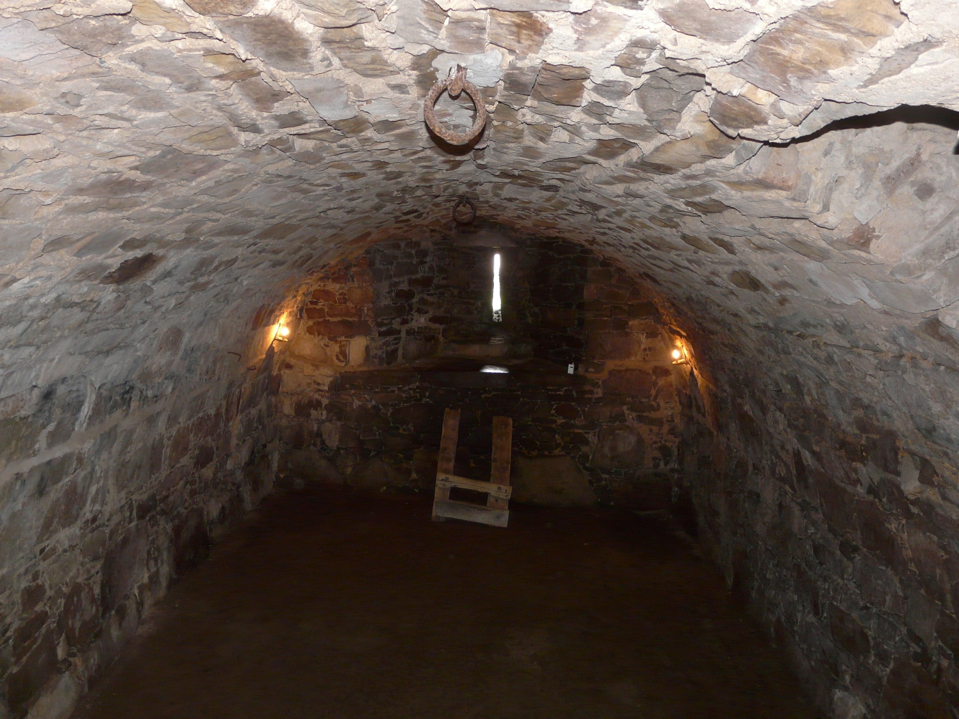 Drum Castle's cellar - its very own bat cave