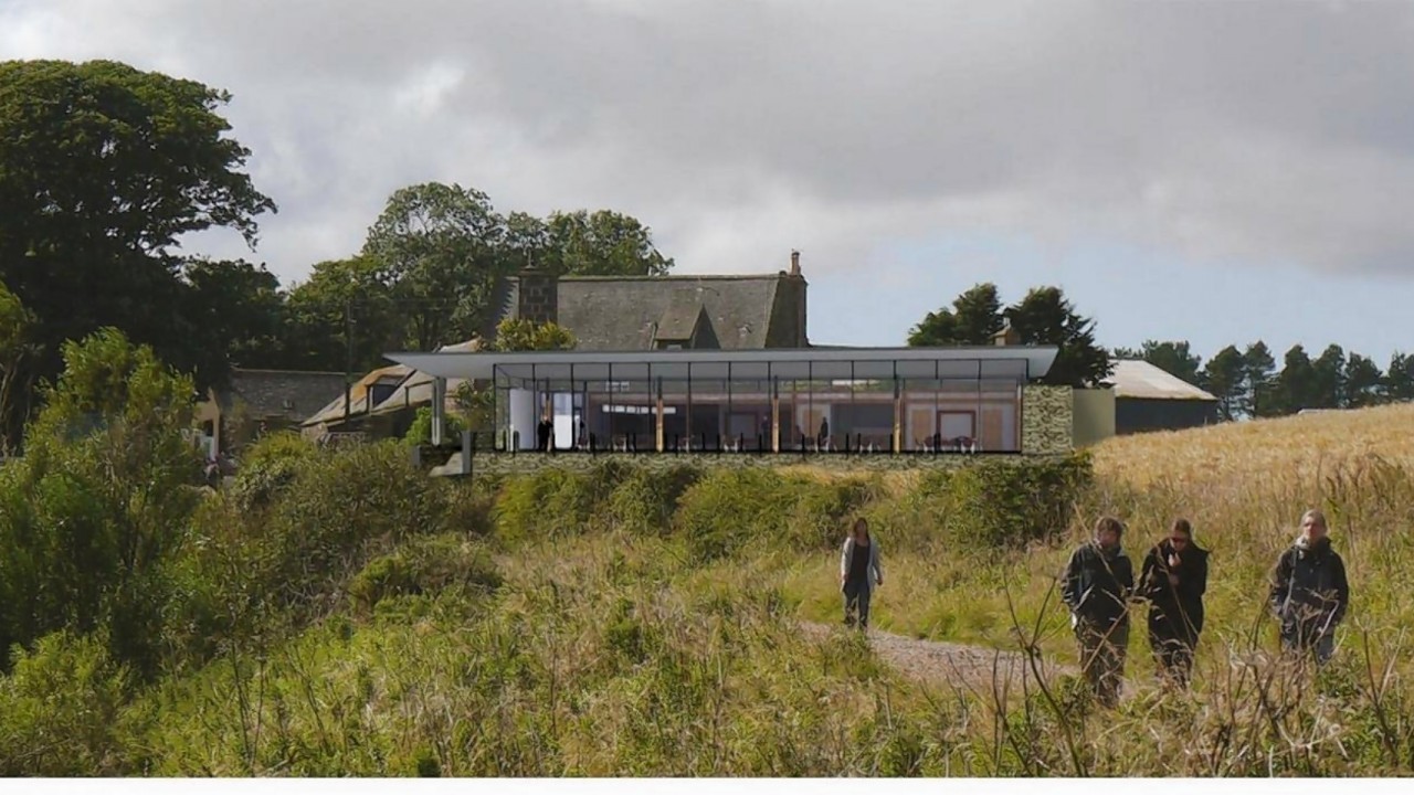 The proposed plans for Dunnottar Castle visitor's centre. Pictured: Exterior.
