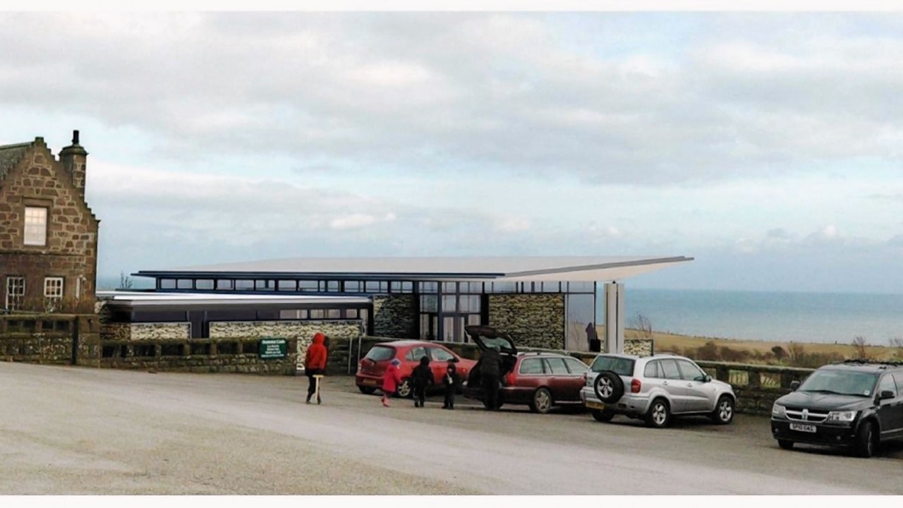 The proposed plans for Dunnottar Castle visitor's centre. Pictured: How it would look from the outside.