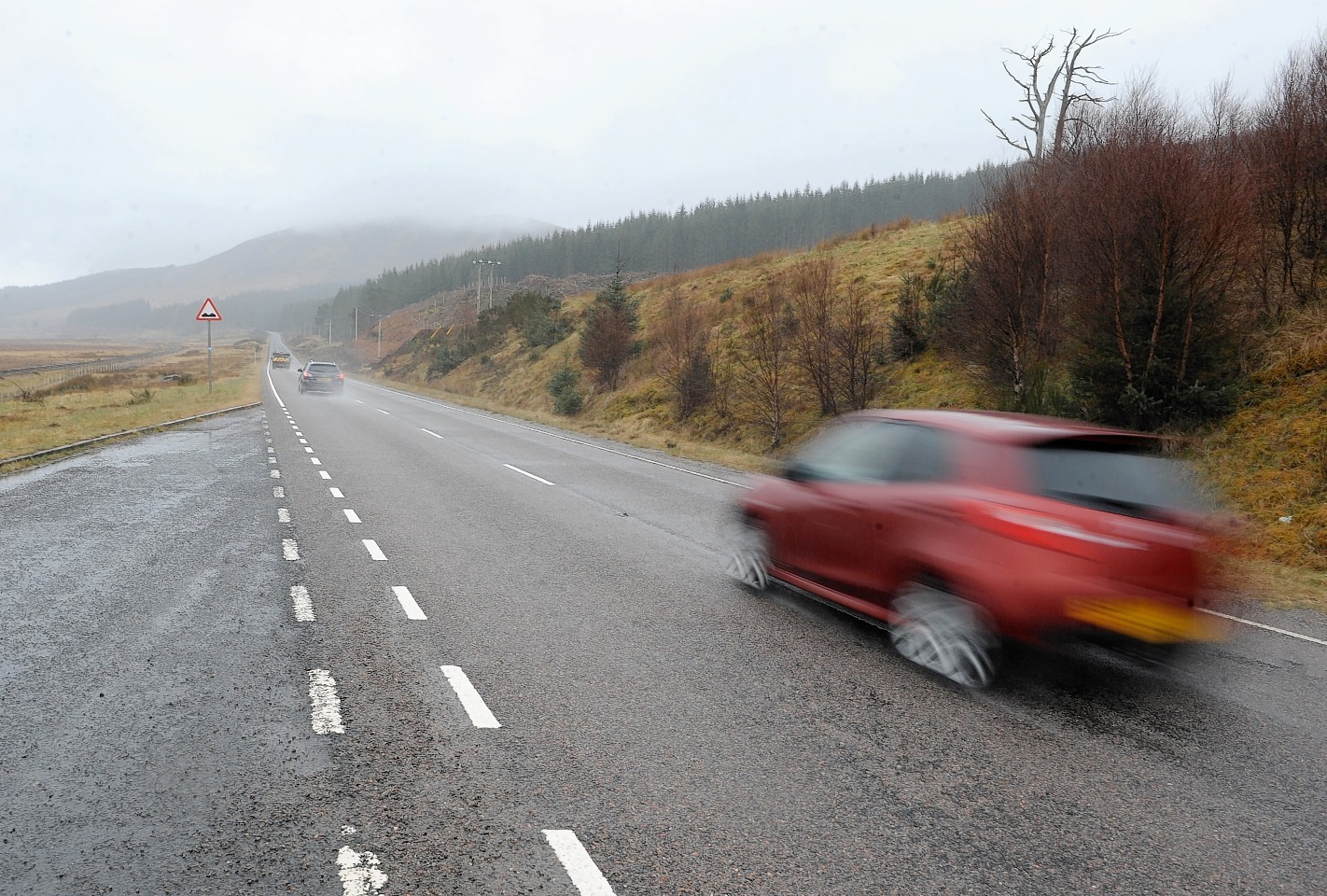 The A832 at Achanalt in Ross-shire where Esdert Prins was caught by police driving at 130mph in a 60mph zone.