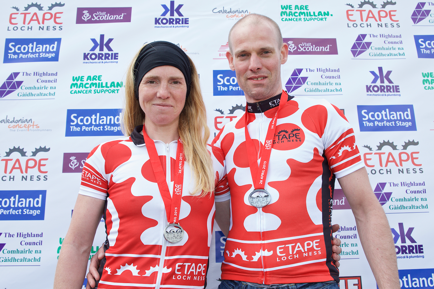 Etape winner Jamie Henderson and Lee Craigie