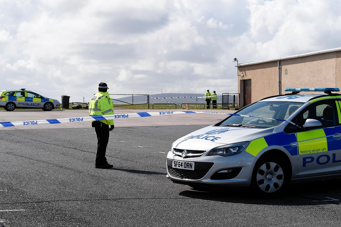 Police closed off the area round where Mr Anderson's body was found