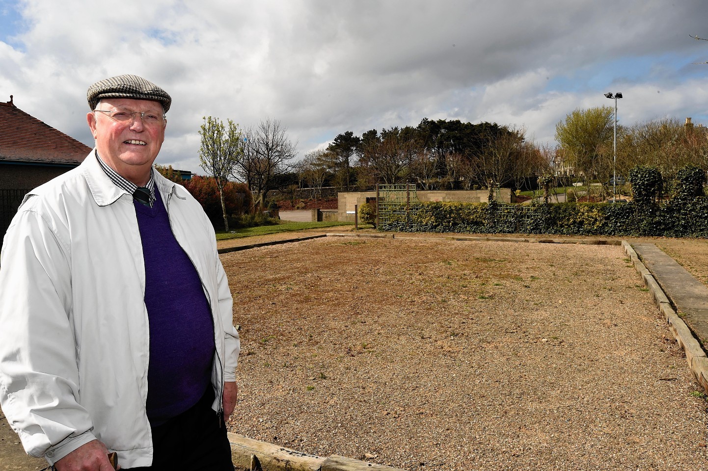 Ian Tait at the petanque pitch