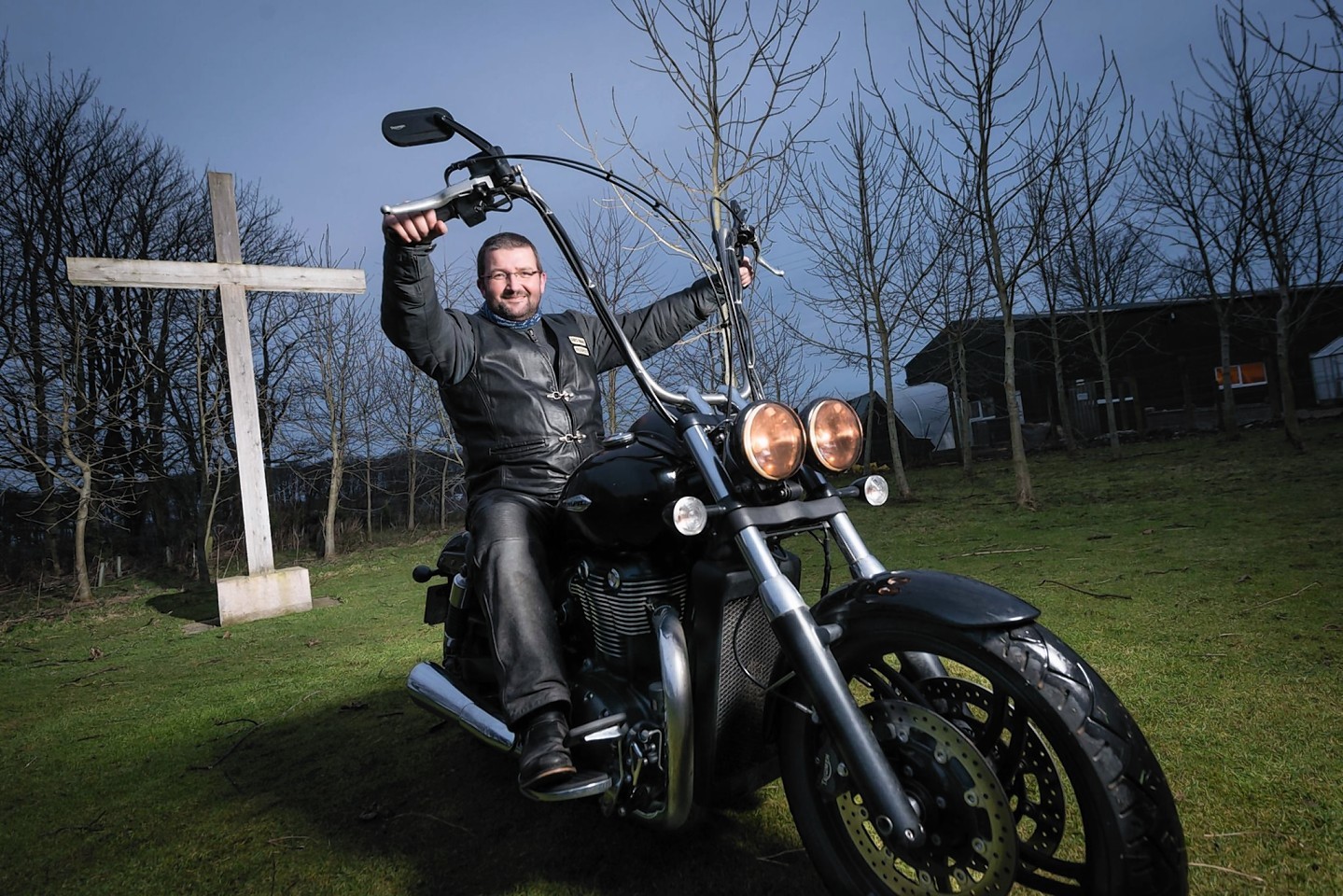 Gordon Cruden on his bike that he will take across Europe