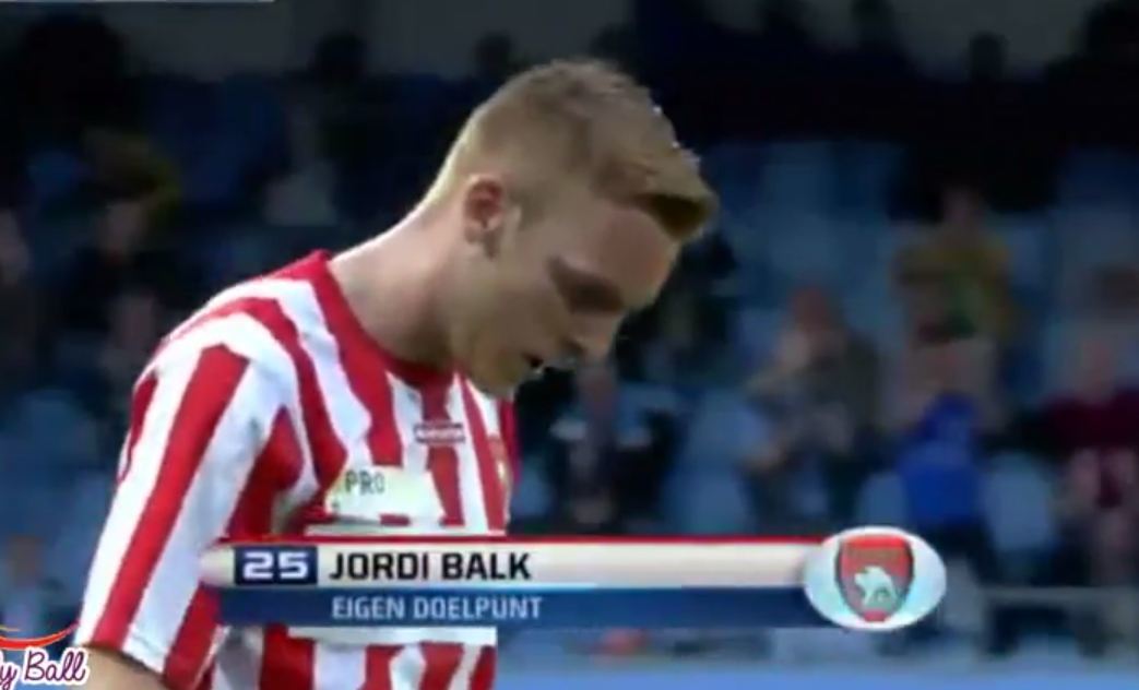 Jordi Balk hangs his head after the goal