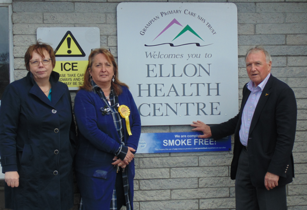 Liberal Democrat candidate Christine Jardine (centre) with north-east MSP Alison McInnes and former Gordon MP Sir Malcolm Bruce.