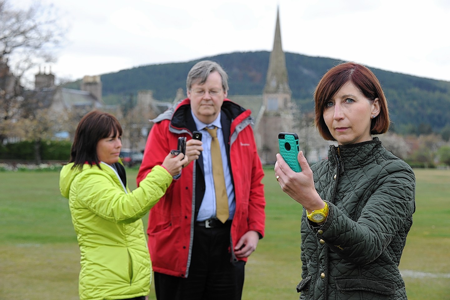 Local residents Sally Duthie, Sir Robert Smith and Liz Marchant.  Picture by Kevin Emslie