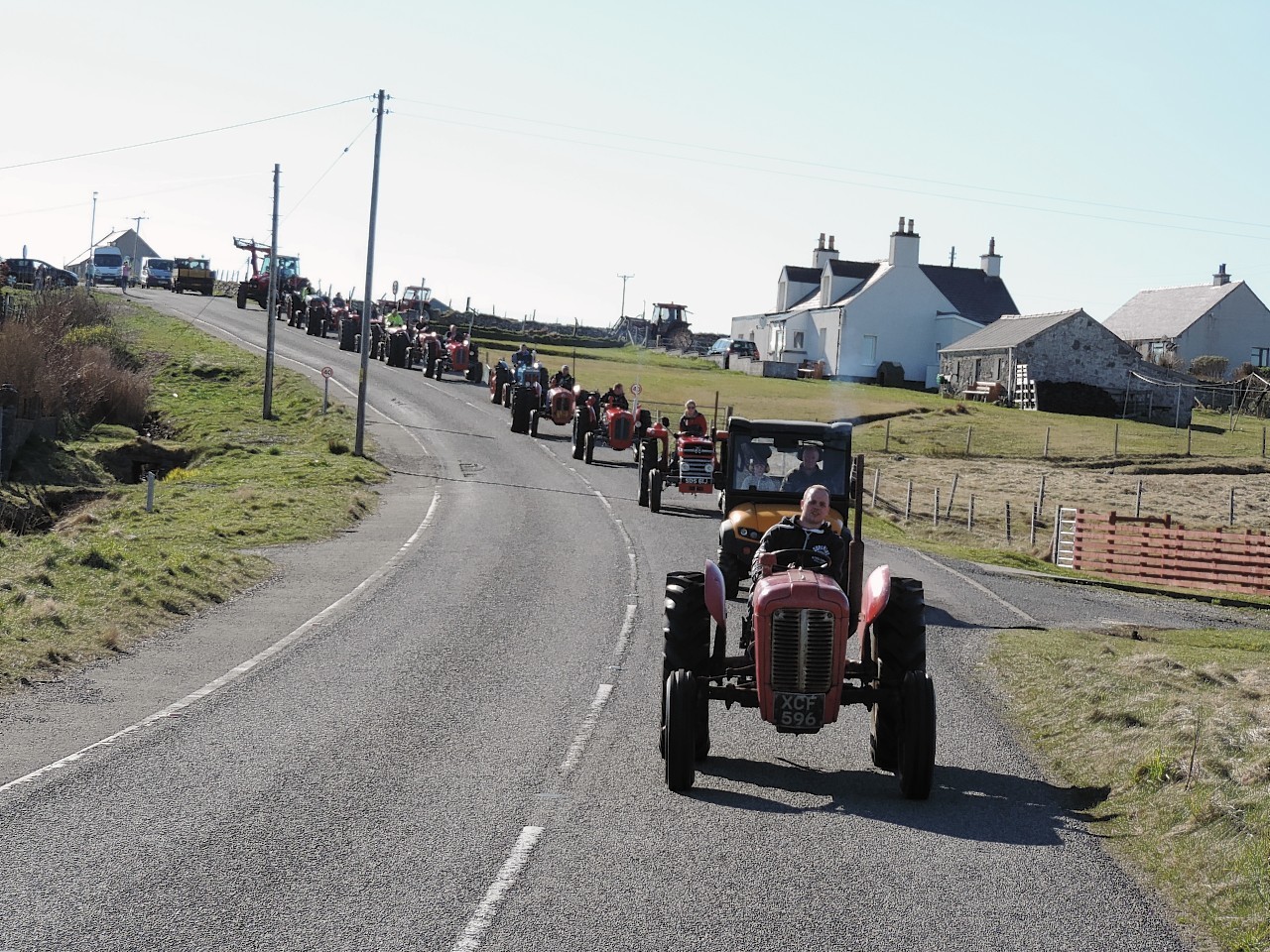 The tractor run raised more than £7,500