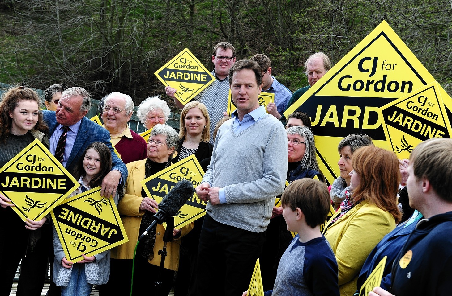 Deputy Prime Minister and Lib Dem Leader Nick Clegg in the Gordon constituency to campaign with Lib Dem candidate Christine Jardine, picture by Kami Thomson