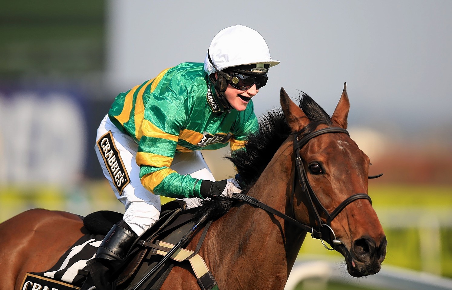Nina Carberry could become the first female jockey to win the Grand National