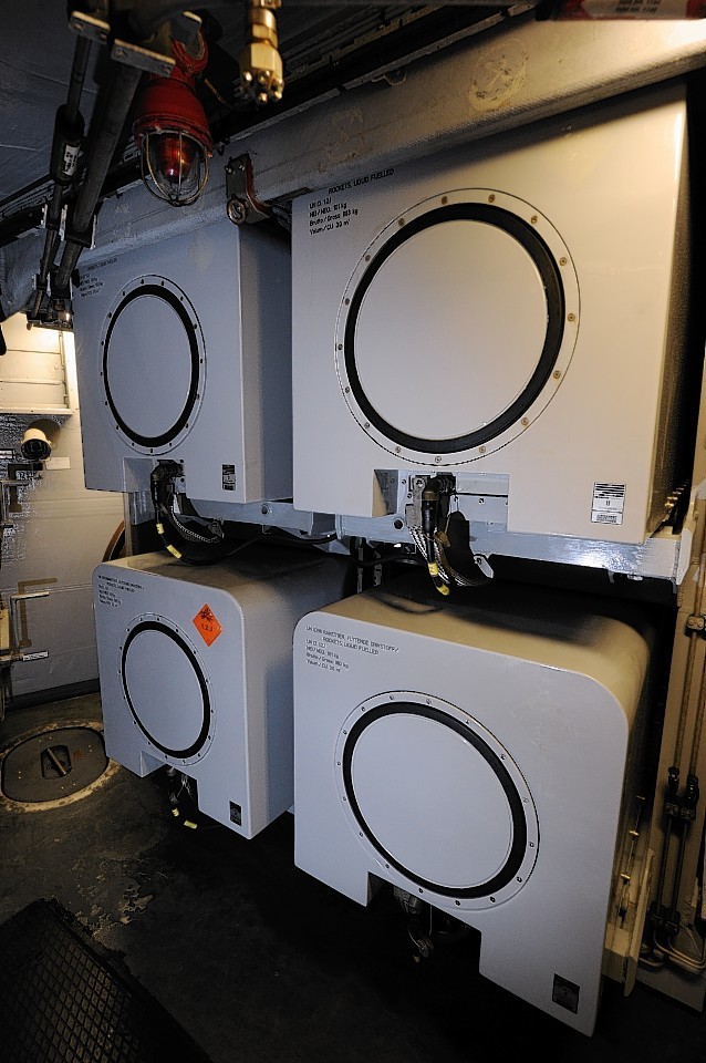 The warship's missile room 