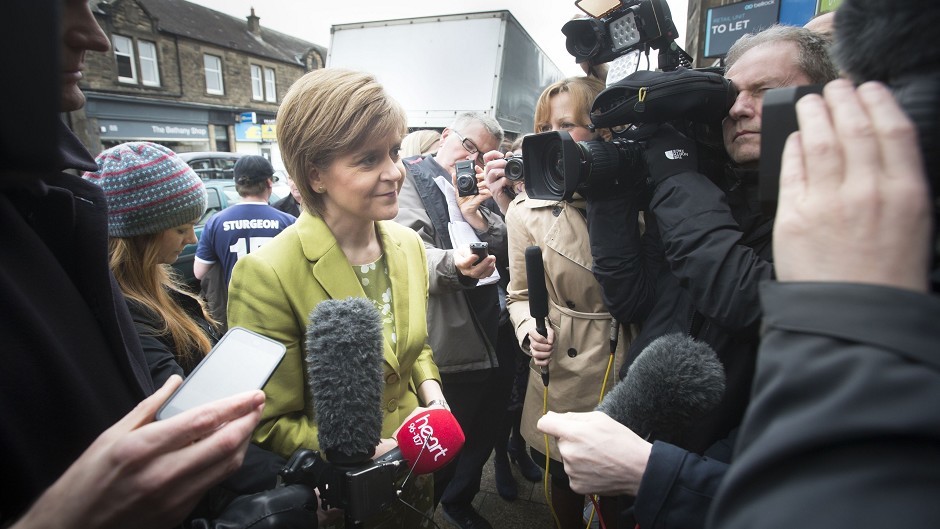Nicola Sturgeon insisted that reports she wants the Conservatives to win the General Election were categorically untrue 