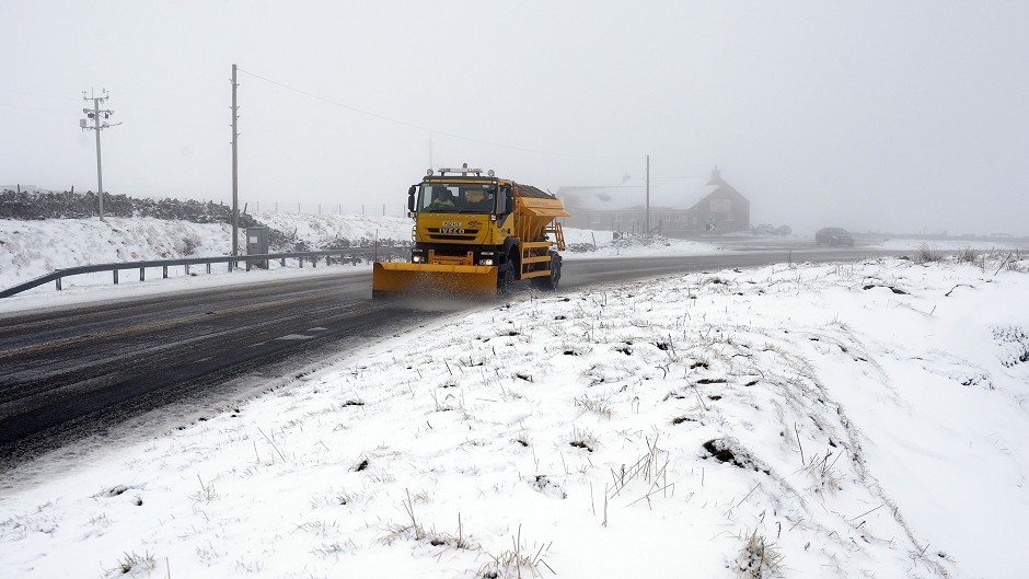 A snow ploughs and gritters are expected to be out in force 