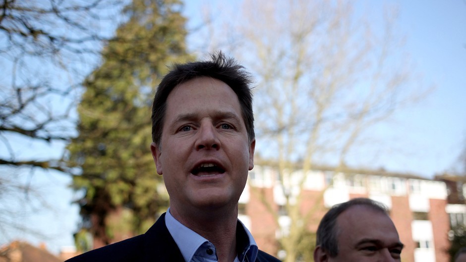 Liberal Democrat leader Nick Clegg.