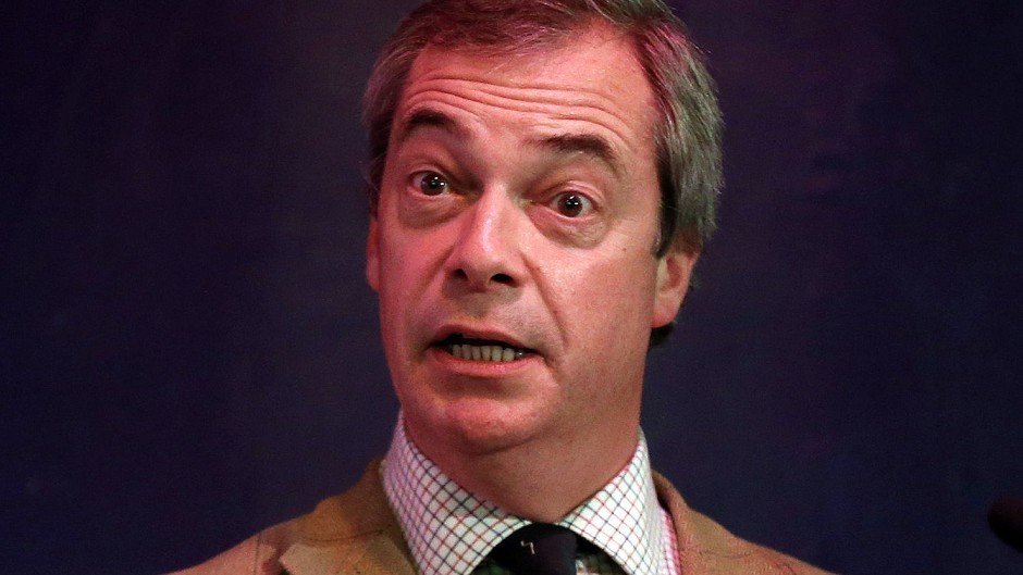 Former Ukip leader Nigel Farage