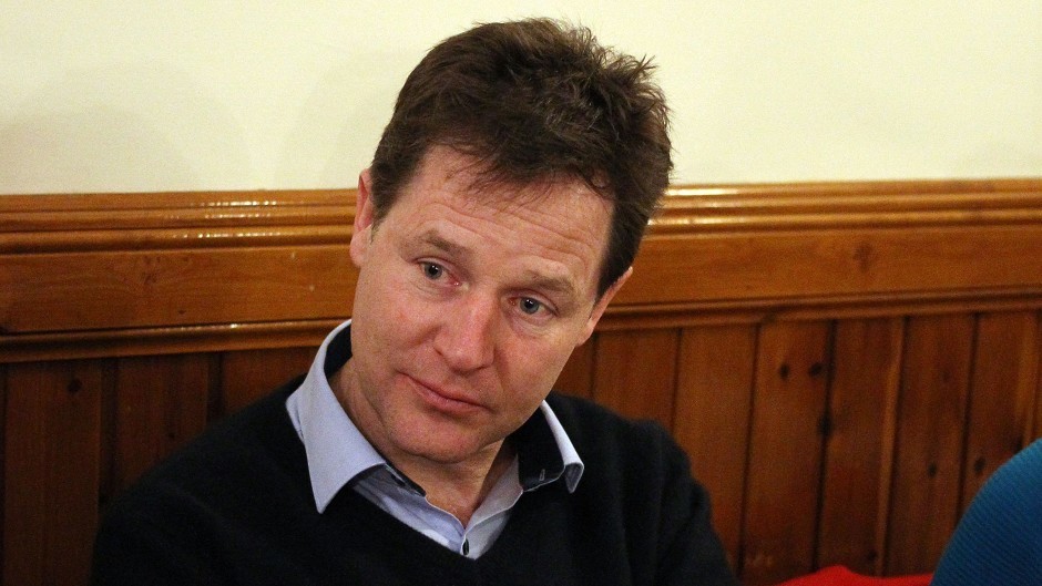 Liberal Democrat leader Nick Clegg