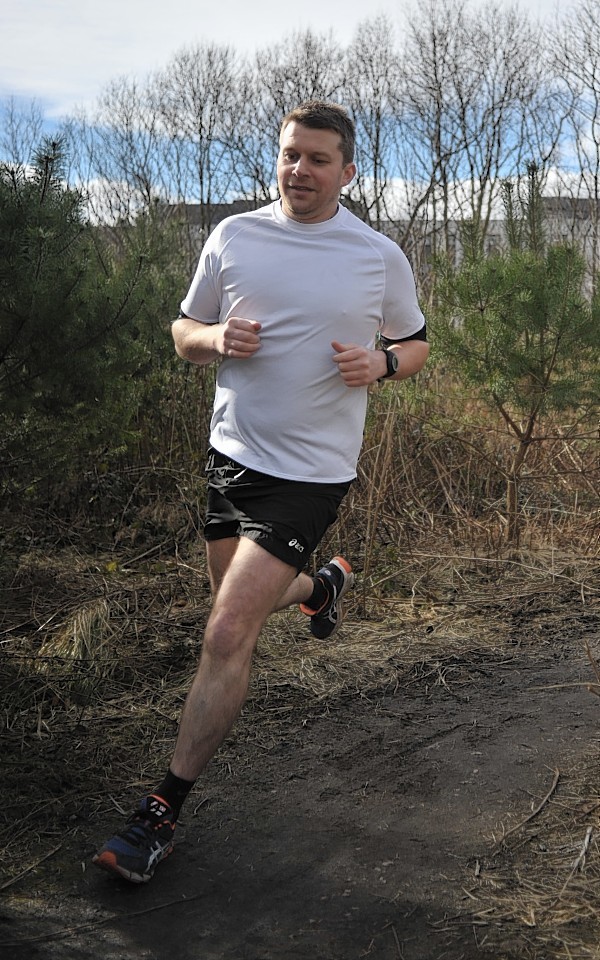 Russell Willox in training for the Edinburgh Marathon