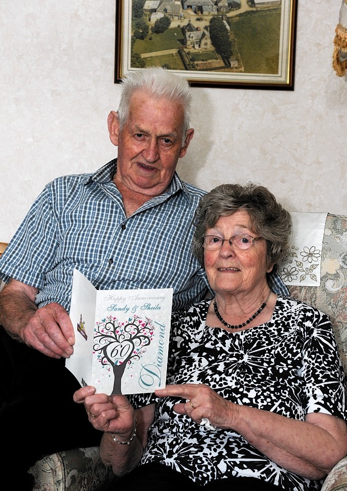 Diamond Wedding couple Sandy and Sheila Donald celebrate at their home in Keith