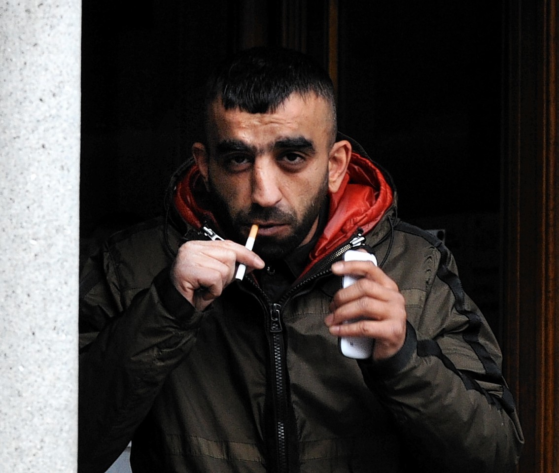 Shafiq Hussain at court, Aberdeen. Picture by Jim Irvine