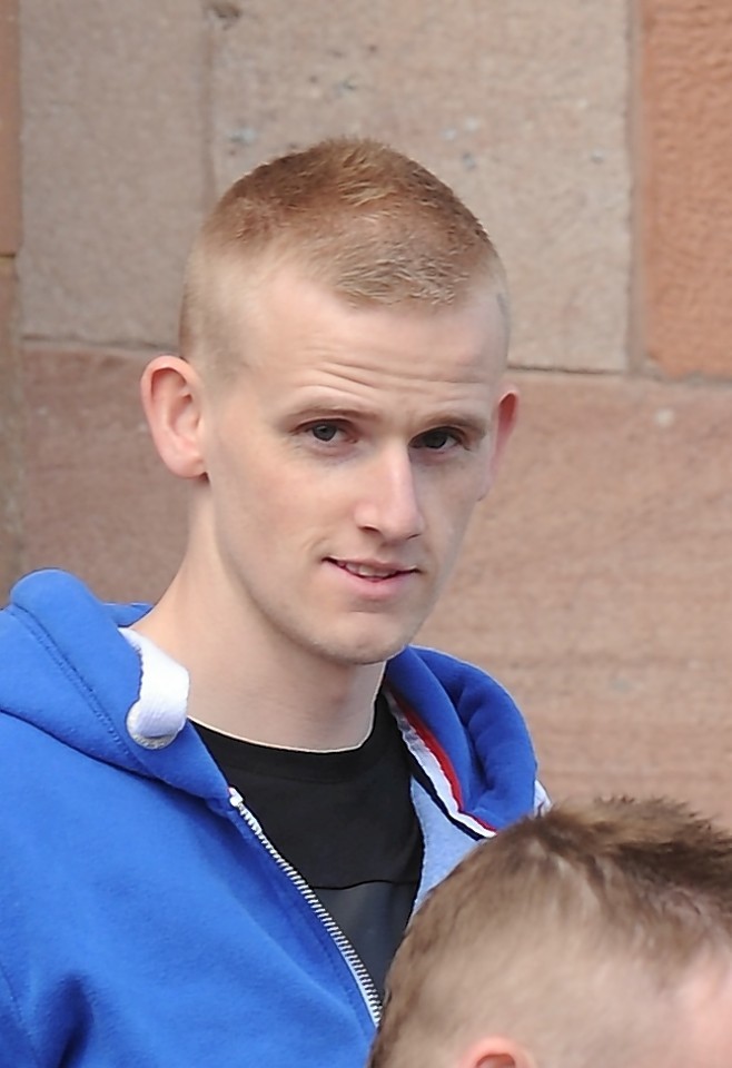  Witness Lewis Knight leaves court after giving his evidence yesterday morning.