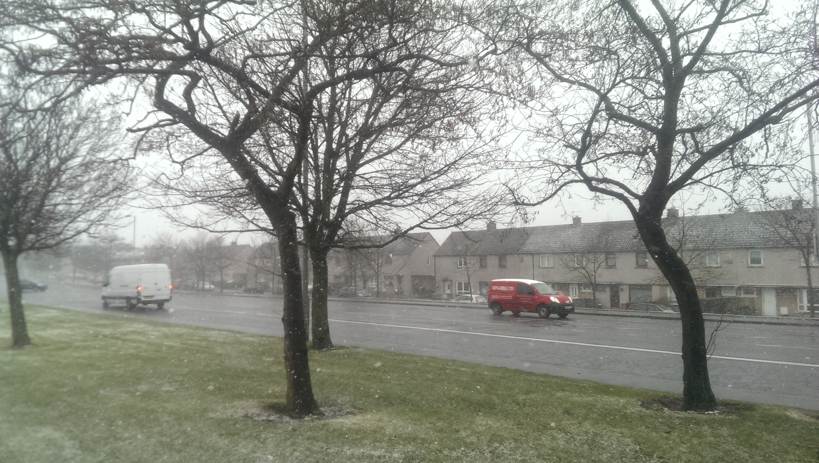 Snow in Aberdeen this afternoon