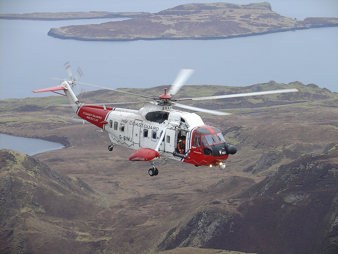 The Stornoway Coastguard helicopter