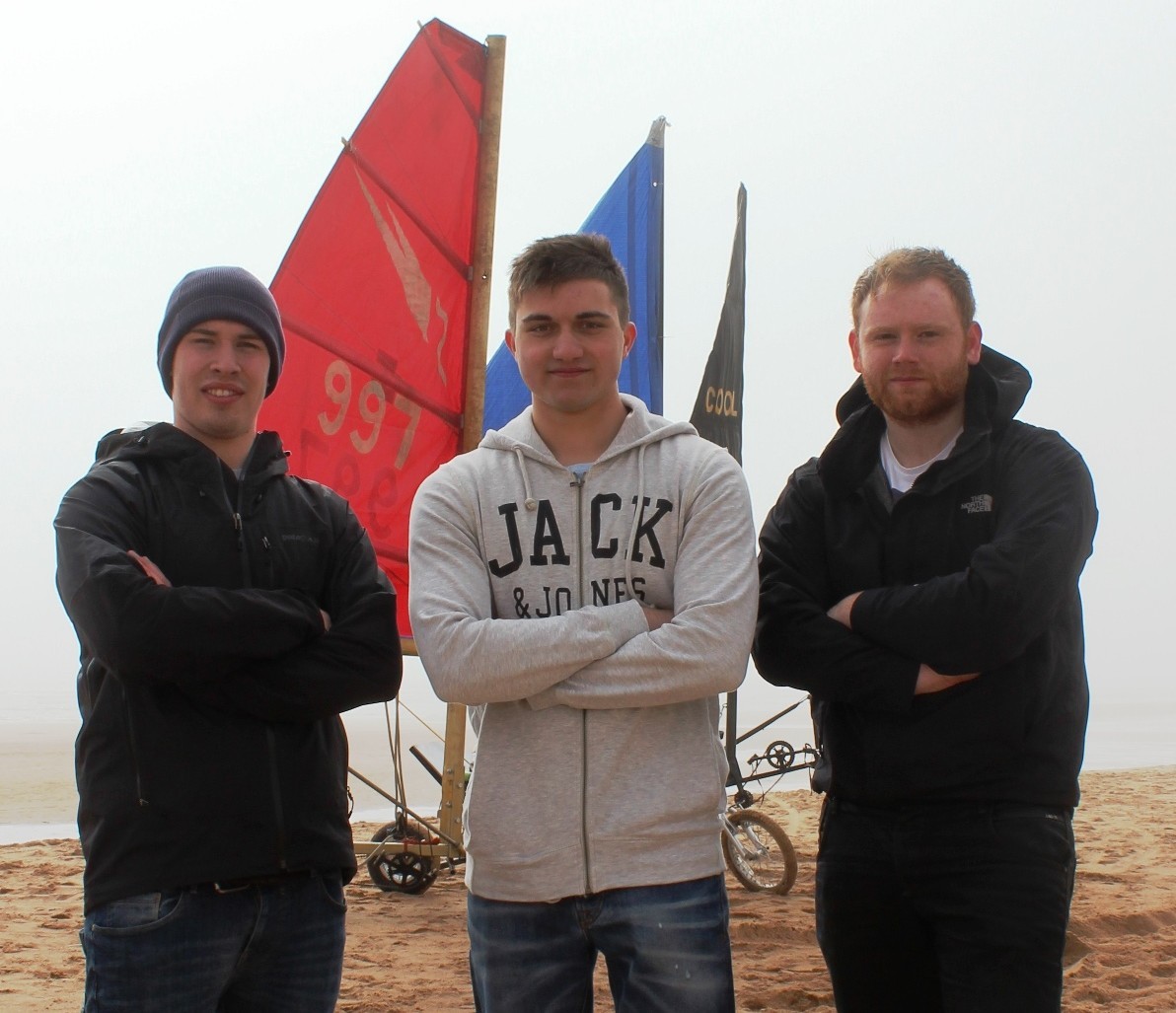 The third year engineering students from RGU took to Balmedie Beach in vessels specially-crafted for the shores in what was the culmination of a two month land yacht project.