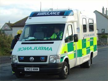 The cyclist was taken to hospital