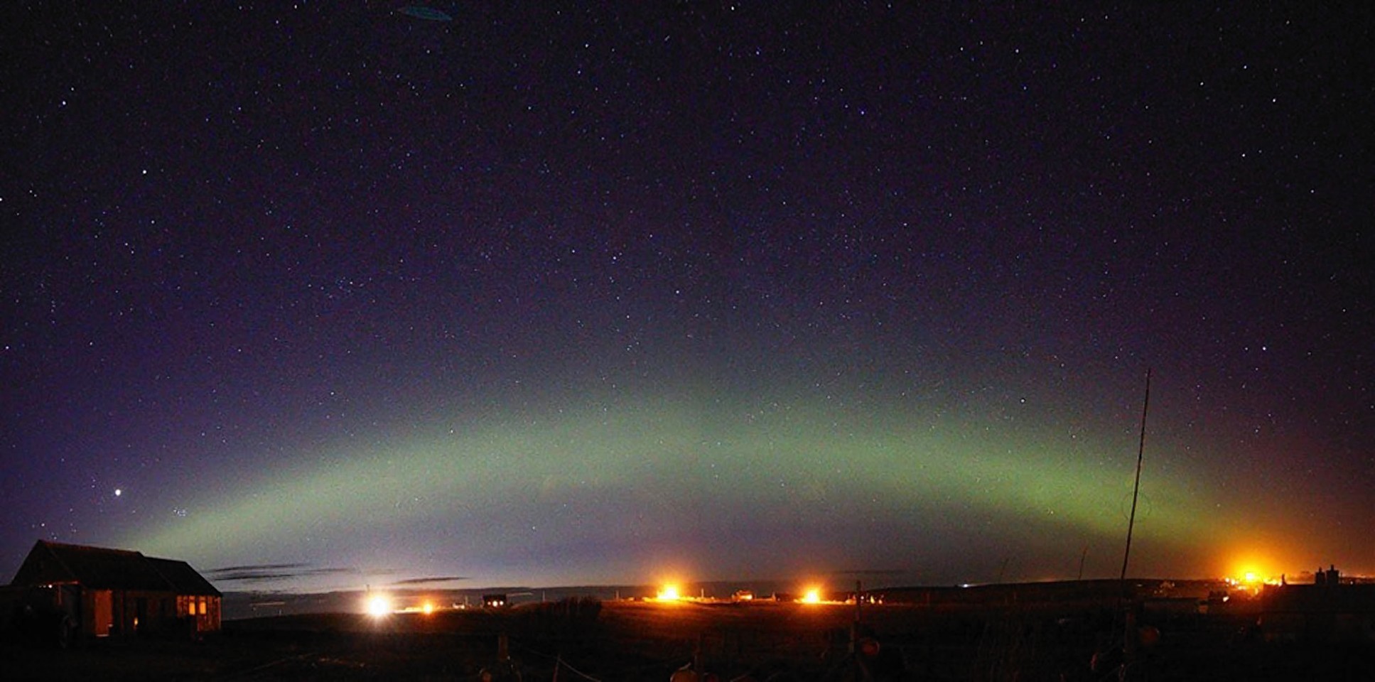 An aurora rainbow captured from the Isle of Lewis by photographer John Gray.