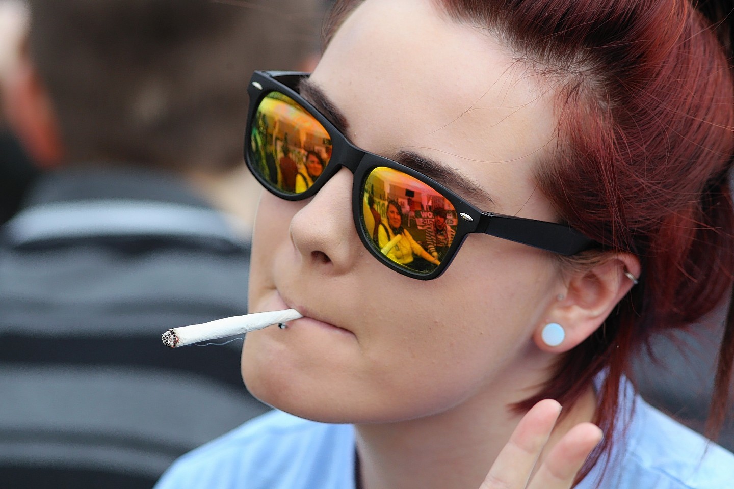 Hundreds of people came together for the 420 Cannabis Celebrations in George Square in Glasgow 