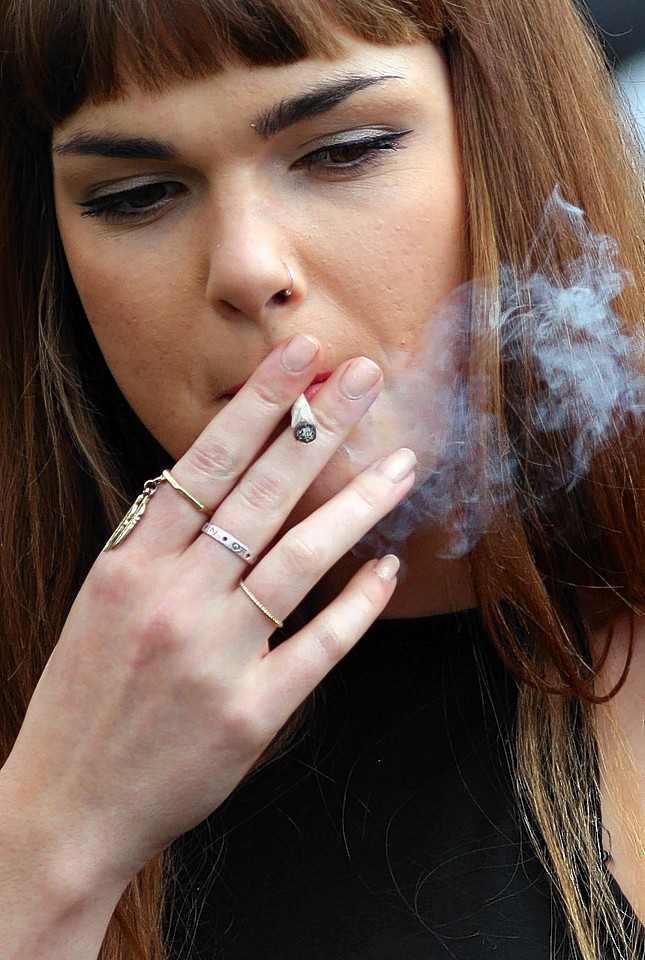 Hundreds of people came together for the 420 Cannabis Celebrations in George Square in Glasgow 