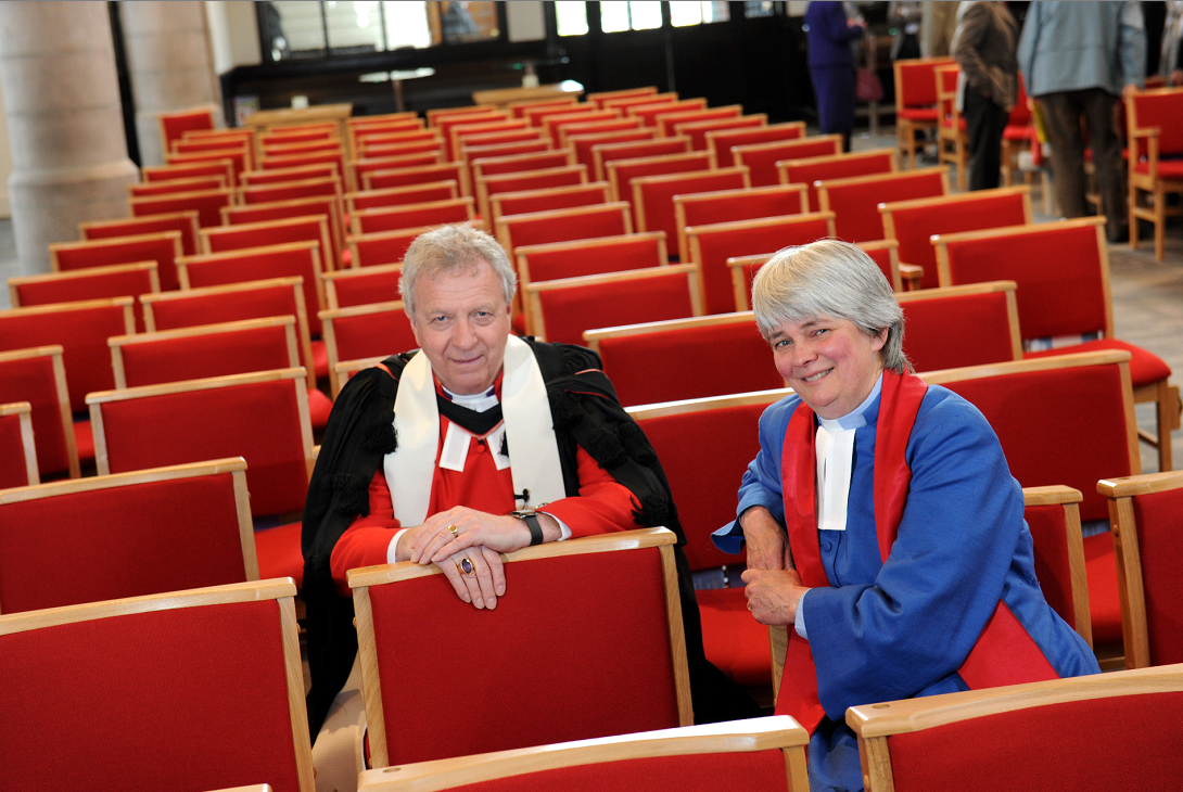 Moderator John Chalmers and Sarah Nicol.