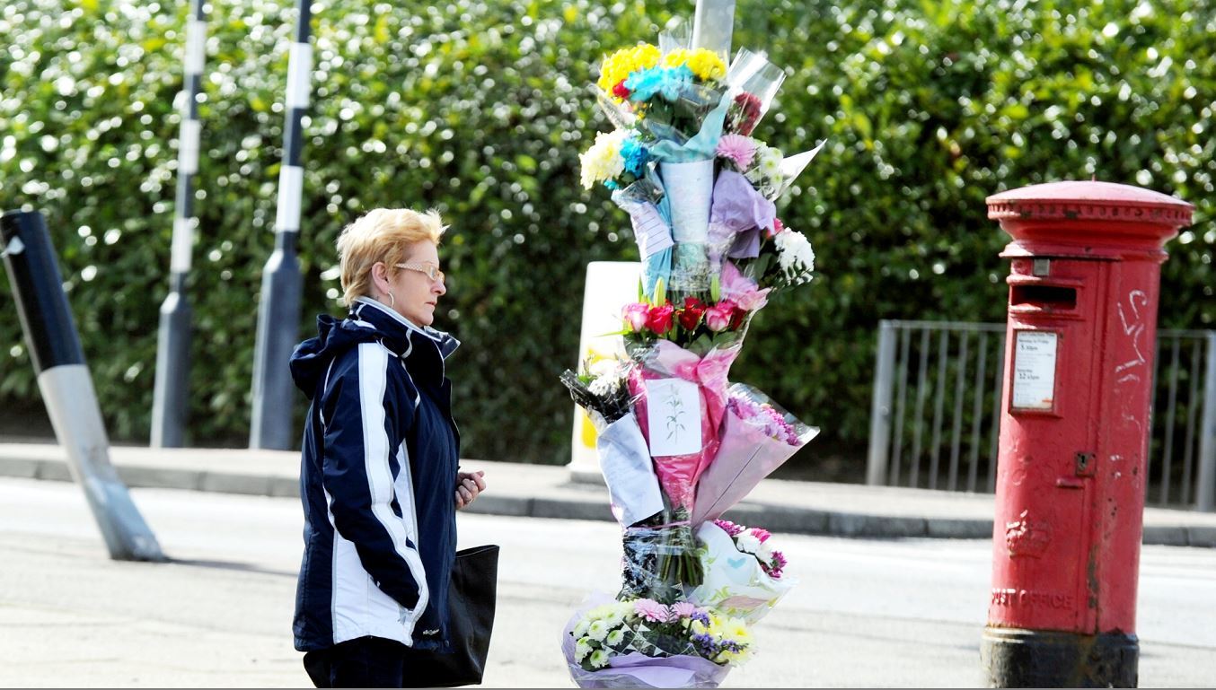 Tributes have been left at the scene of the crash
