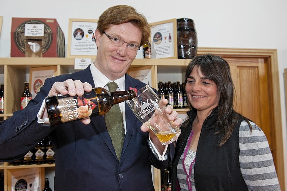 Danny Alexander at the Cairngorm Brewery in Aviemore: Fact 9: In the Middle Ages beer was consumed more than water as the alcohol
made it safer.