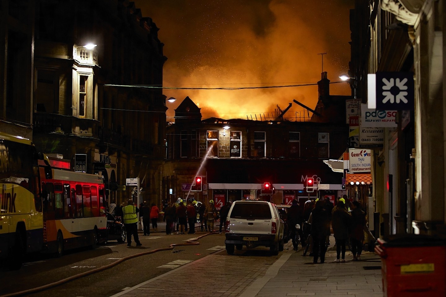 The fire took hold at around 10pm on Wednesday night